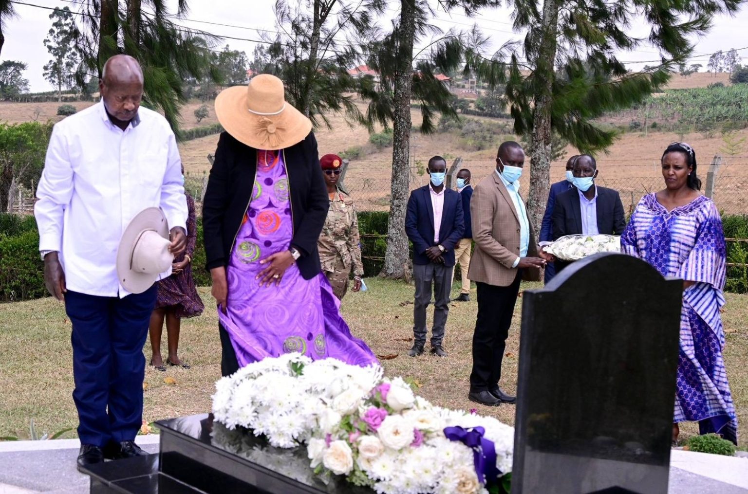President Museveni, First Lady Lay Wreath On Grave Of The Late
