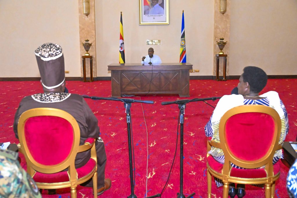 President Museveni meets VP and Papa Emorimor of Teso