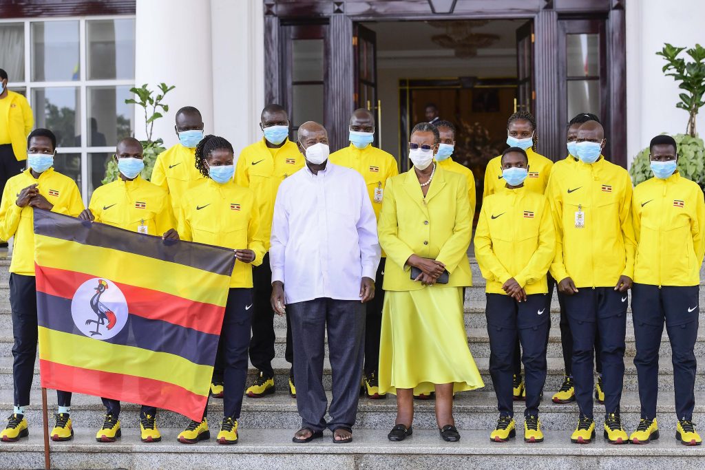 HE President Museveni and First Lady Janet Museveni Flag off the Olympic Team at State House Entebbe - 16-July-2024