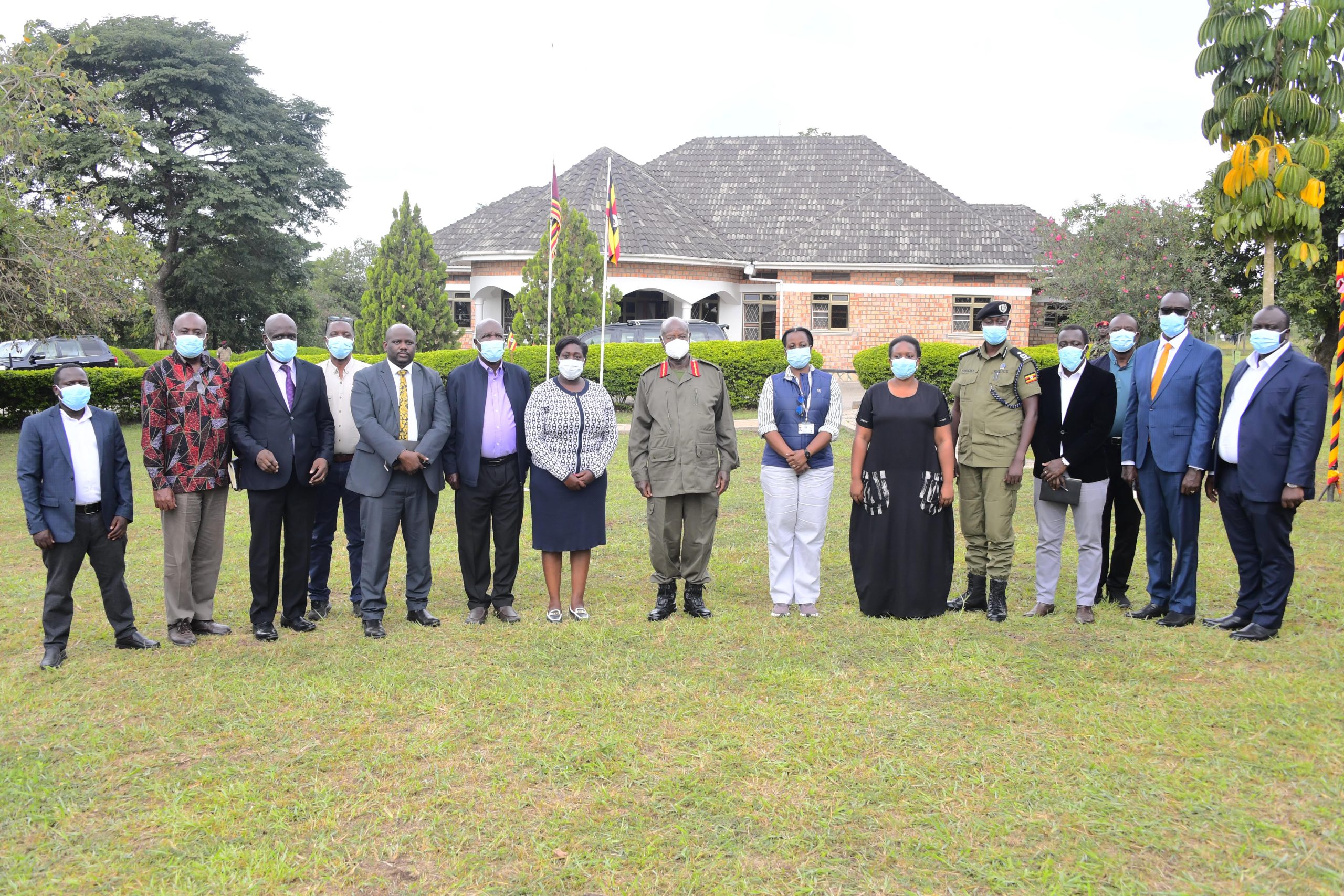 President Museveni meeting a group of government communicators at the National Leadership Institute (NALI) in Kyankwanzi on July 11, 2024