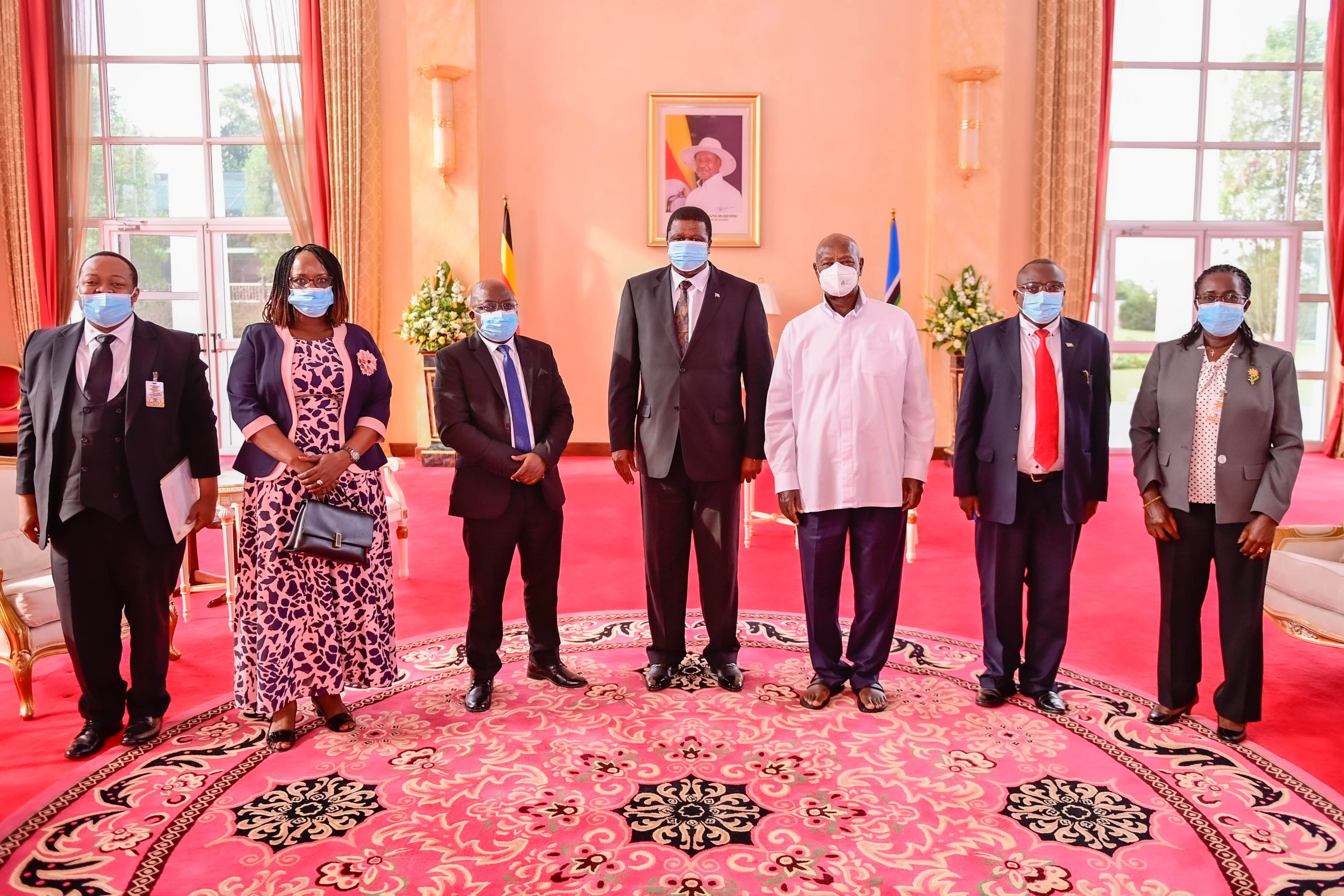 Eswatini High commissioner to Uganda HE Mahlaba Almon Mamba presents his credentials to President Museveni at State House Entebbe