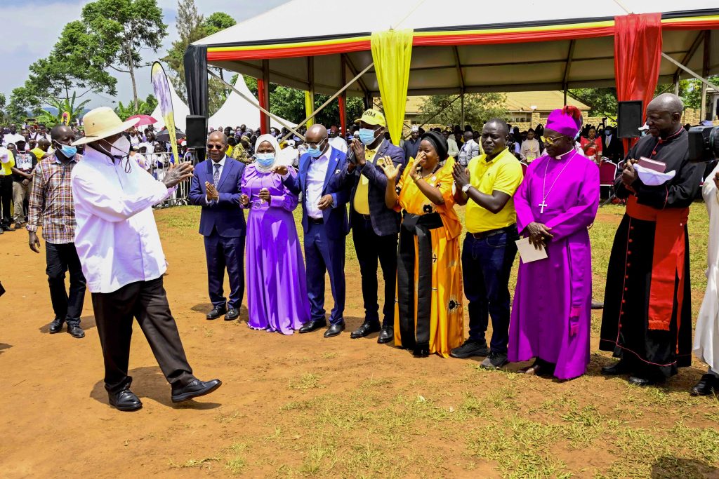 President Museveni at a Rally After Commissioning Kaguta Building