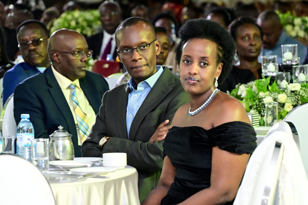 Mr Karugire and his wife Natasha attending Dr Diana Atwines 25th wedding anniversary at Serena Kigo on Saturday PPU Photo