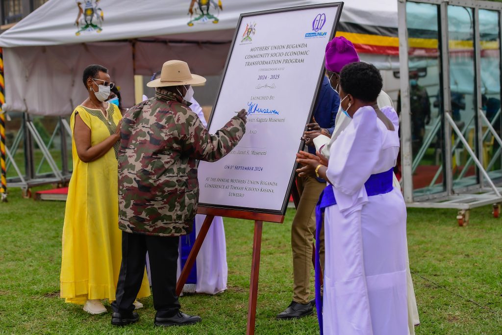 President Museveni and Maama Janet Museveni officiate at the closing ceremony of the Mothers Union conference of Buganda in Luwero district on 1st Sept 2024