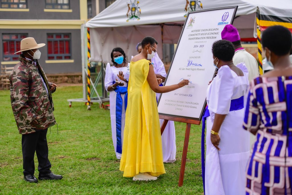 President Museveni and Maama Janet Museveni officiate at the closing ceremony of the Mothers Union conference of Buganda in Luwero district on 1st Sept 2024