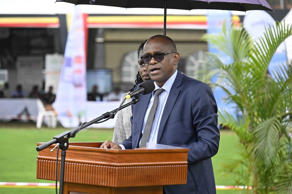 UNESCO Multisectoral Regional Office for Eastern Africa Chief of Education and Senior Programme Specialist  Sow Mamadou Lamine making his remarks during the World Teacher’s Day Celebrations at Lugogo, Kampala on the 19th October 2024. Photos by PPU/Tony Rujuta.