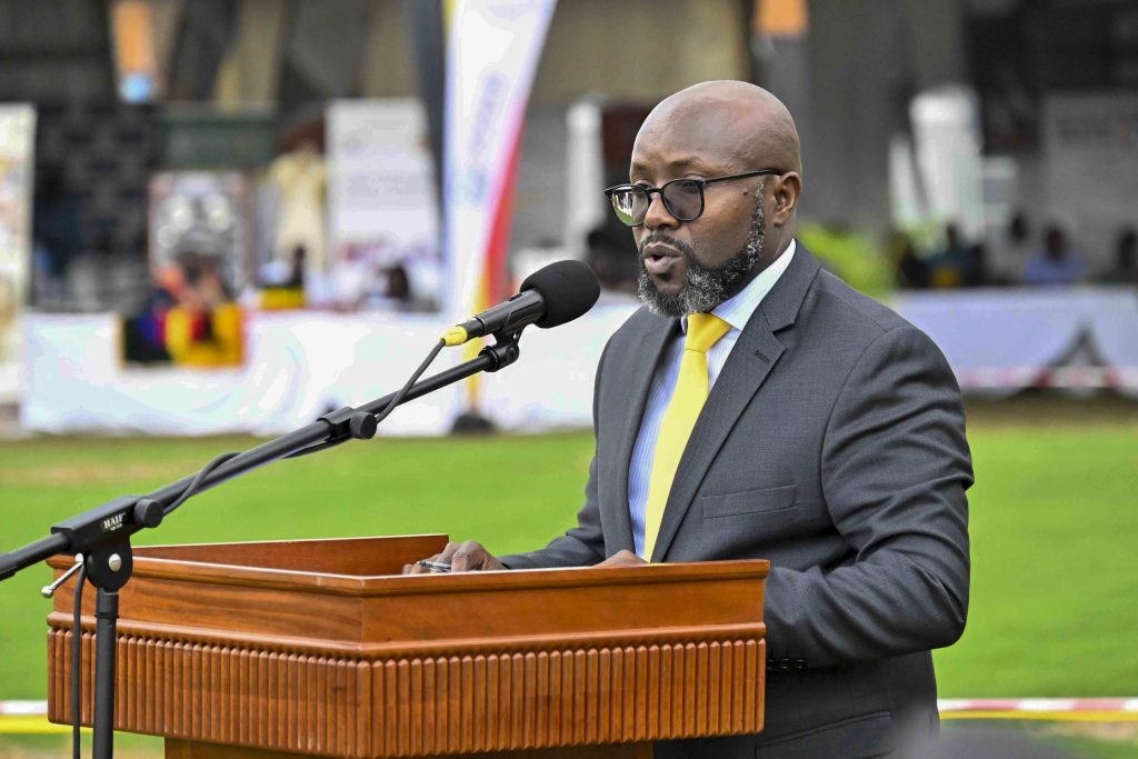 Vision Group CEO/MD Don Innocent Wanyama making his remarks during the World Teacher’s Day Celebrations at Lugogo, Kampala on the 19th October 2024. Photos by PPU/Tony Rujuta.