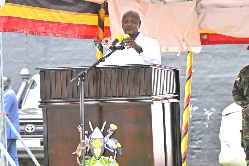 President Yoweri Kaguta Museveni delivers his address during the World Teacher’s Day Celebrations at Lugogo, Kampala on the 19th October 2024. Photos by PPU/Tony Rujuta.