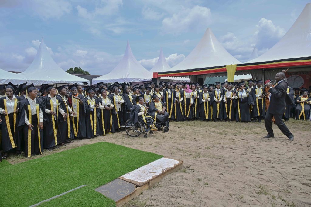 President Museveni at the1st Graduation of Kiswahili Cadres at Kyambogo University