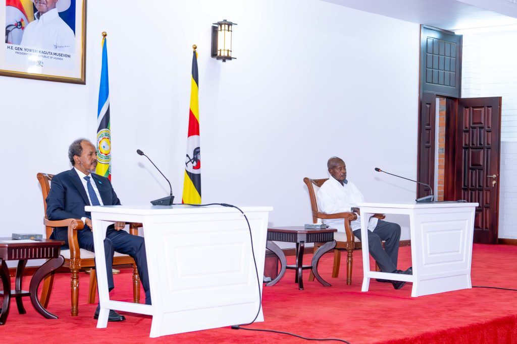 President Museveni And HE Hassan Sheikh Mohamud of Somalia Hold Talks