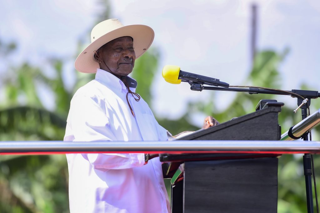 President Museveni and Mama Janet in Mityana hand over house and car to Veteran Nakampi