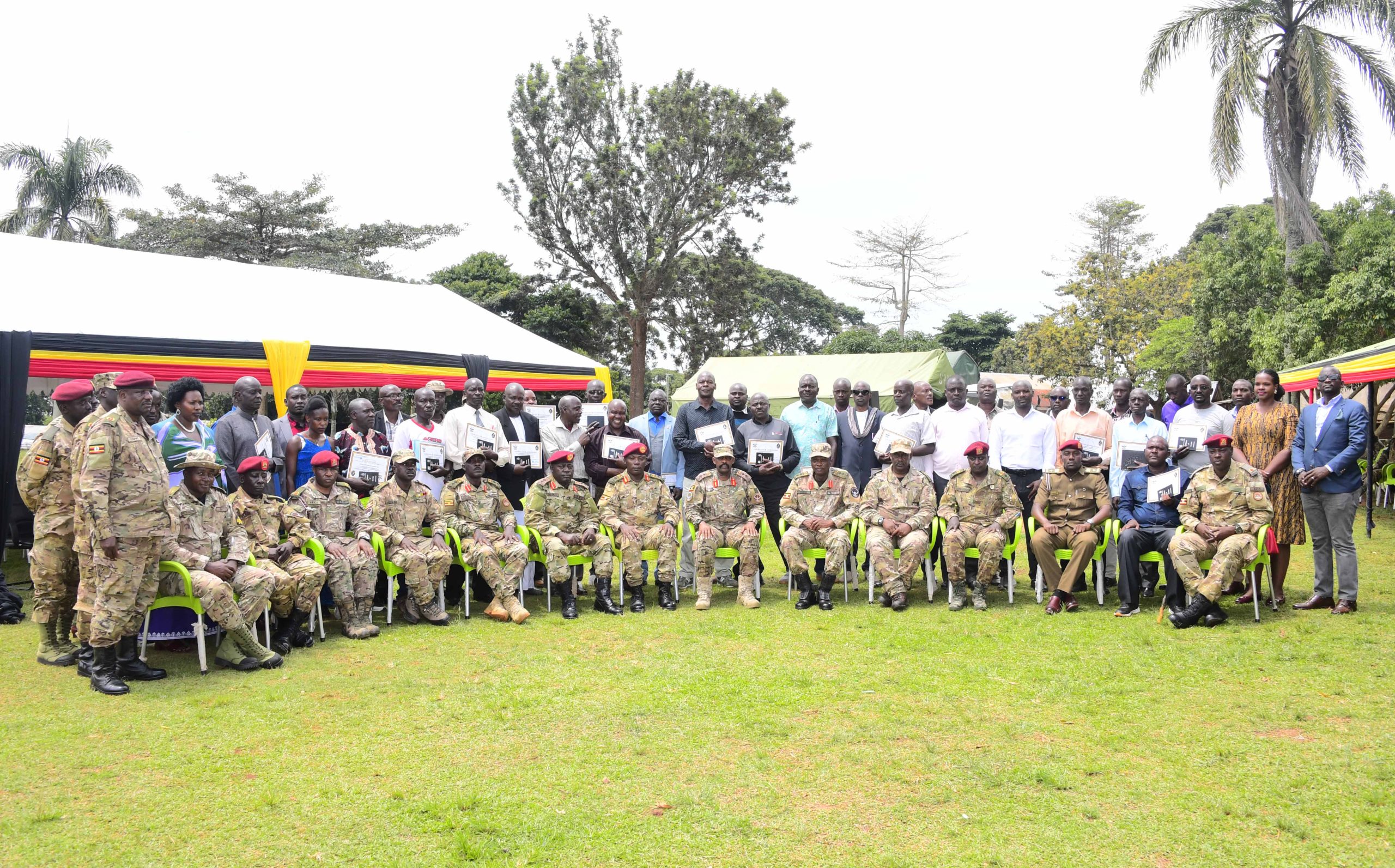 Retirement ceremony of 31 SFC officers at SFC Headquarters Entebbe