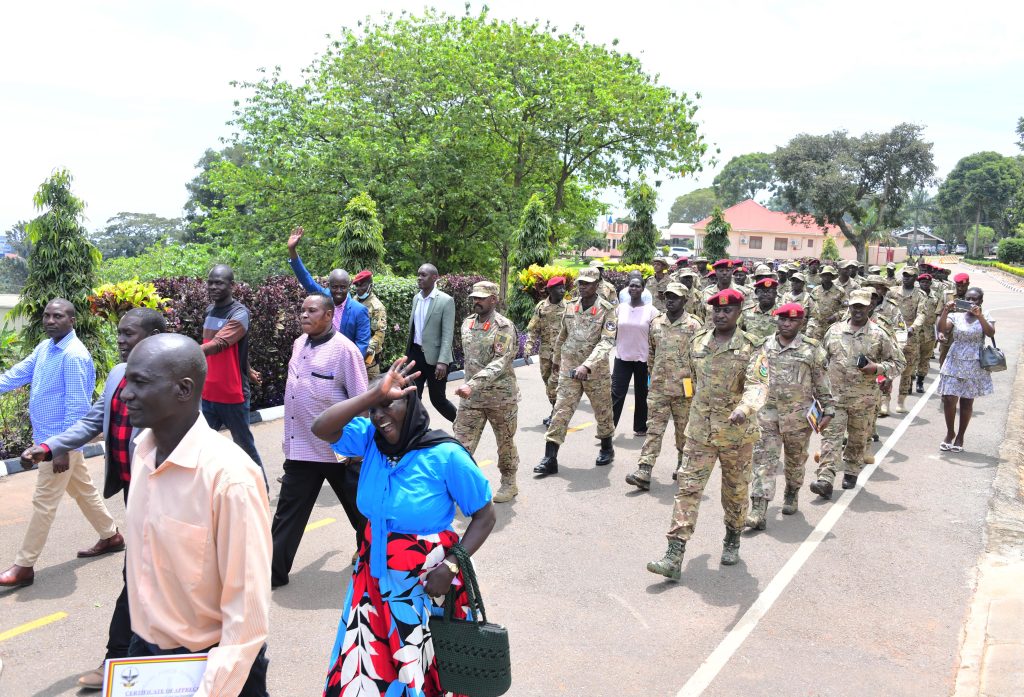 Retirement ceremony of 31 SFC officers at SFC Headquarters Entebbe