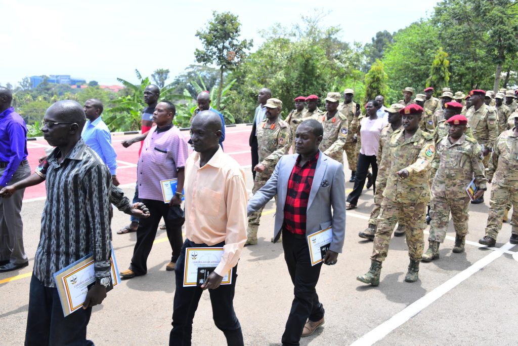 Retirement ceremony of 31 SFC officers at SFC Headquarters Entebbe