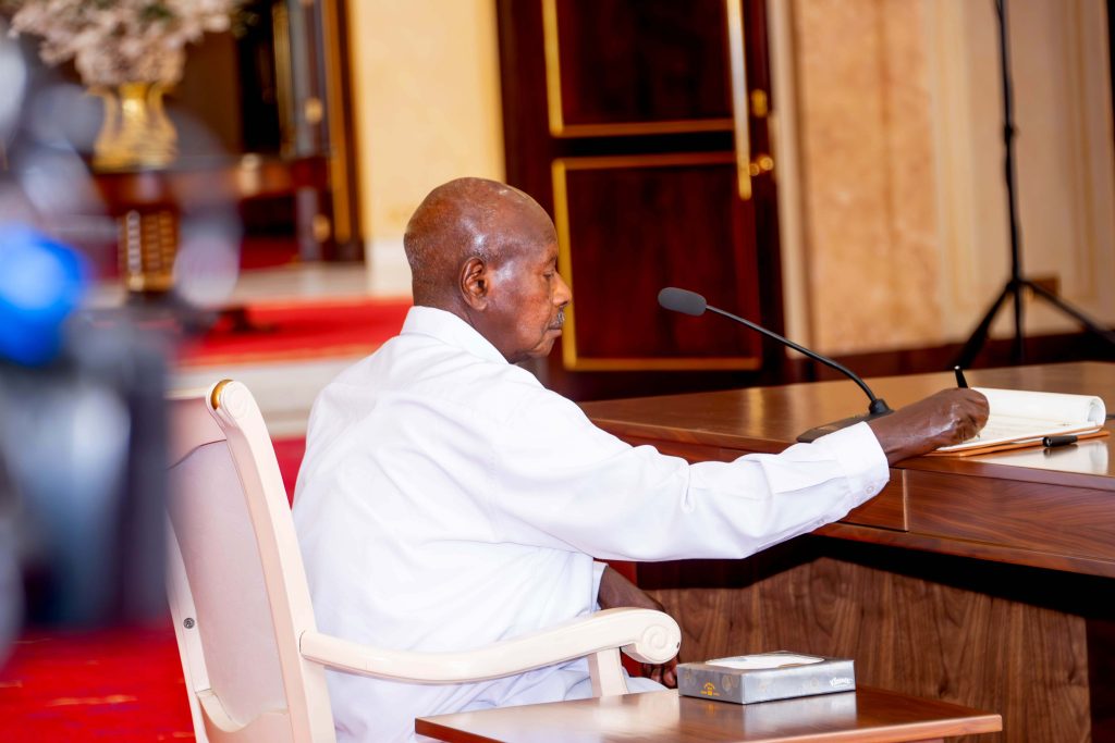 President Museveni on Thursday 17th October, 2024 meeting Permanent Secretaries at State House, Entebbe