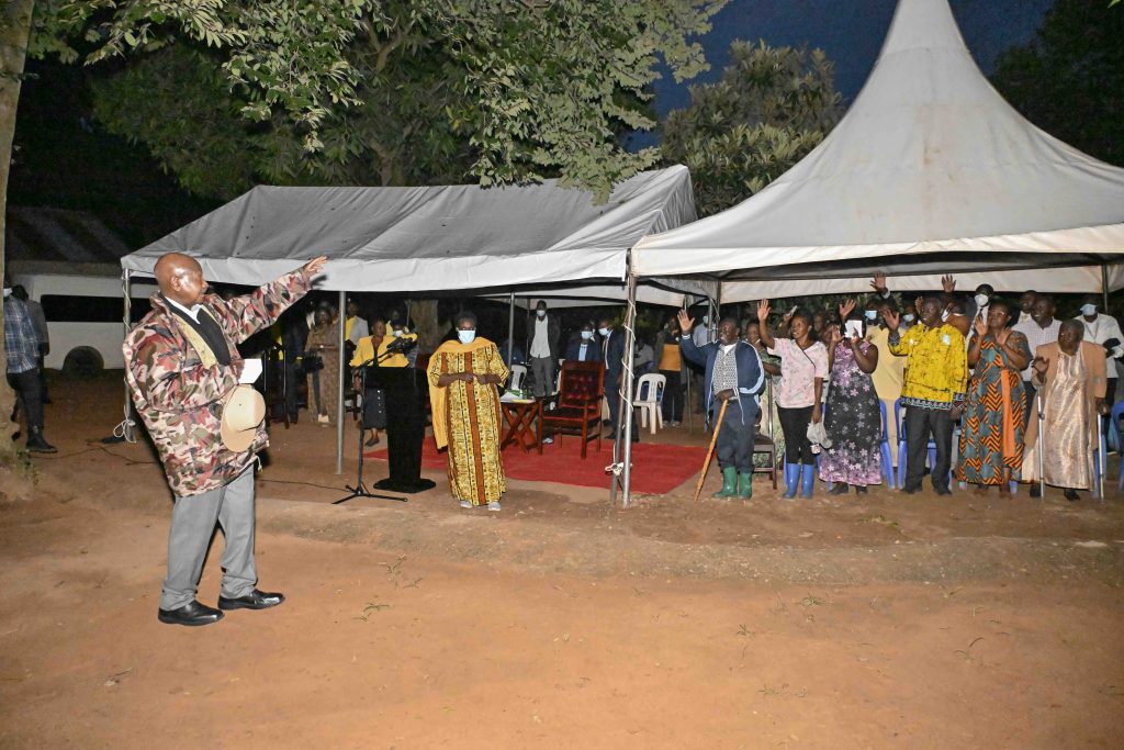 President Museveni at Mulondo Robert Nimrod Farm for the zonal Tour of PDM in Bukedi Sub-Region