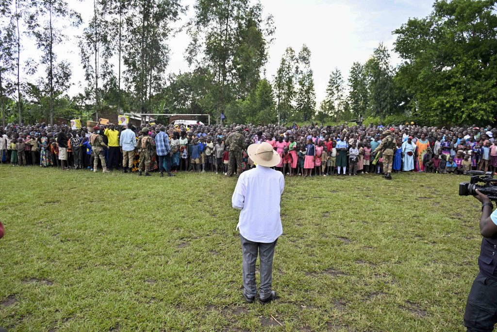 President Museveni at Mulondo Robert Nimrod Farm for the zonal Tour of PDM in Bukedi Sub-Region