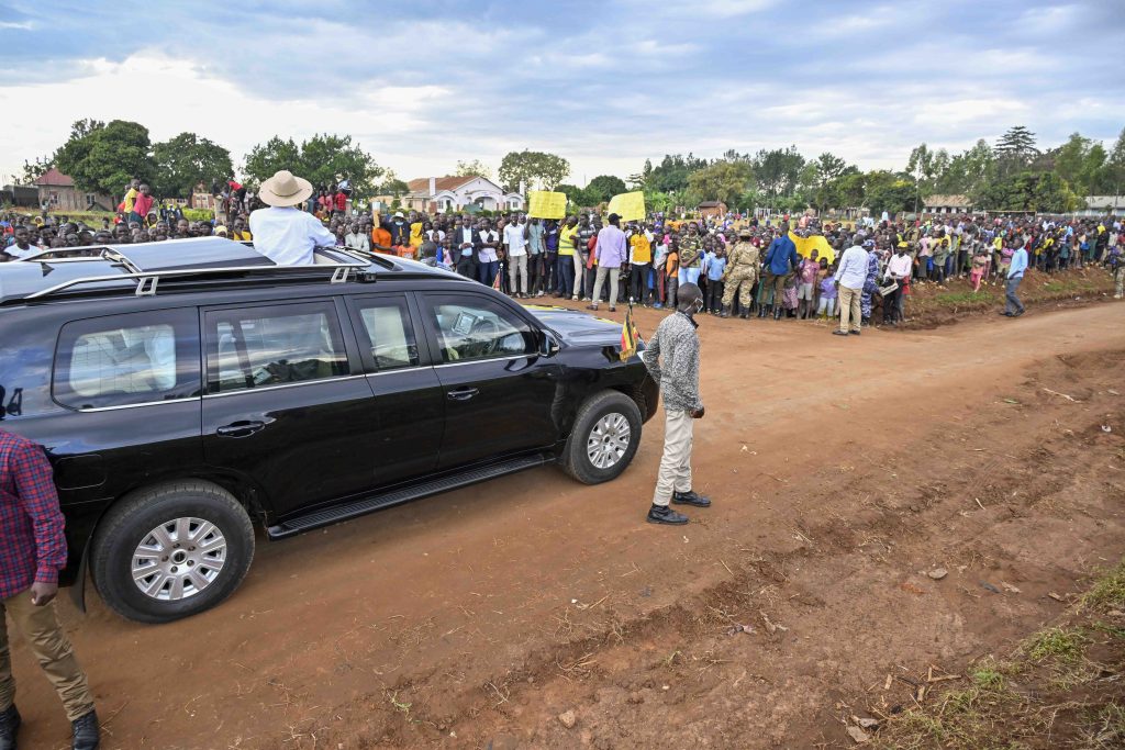 President Museveni at Mulondo Robert Nimrod Farm for the zonal Tour of PDM in Bukedi Sub-Region