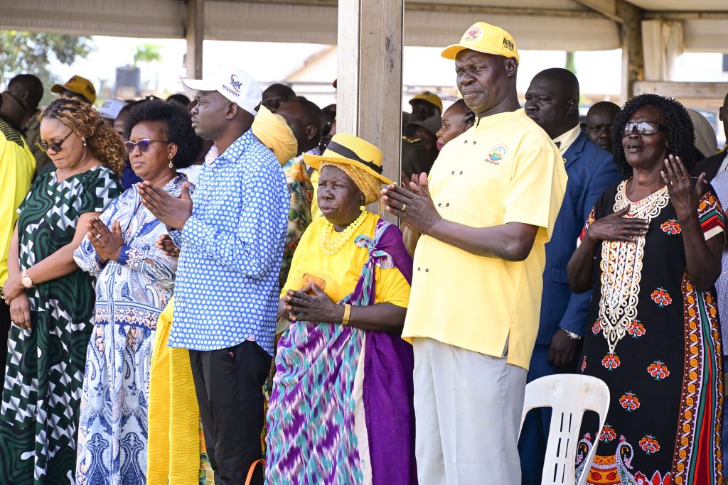 Some of the people who turned up for President Musevenis rally in Kaberamaido town on Wednesday PPU Photo