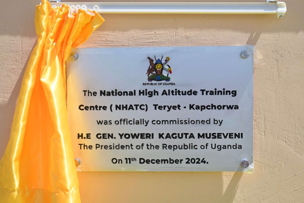 Commissioning of the National High Altitude Training Centre NHATC Teryet