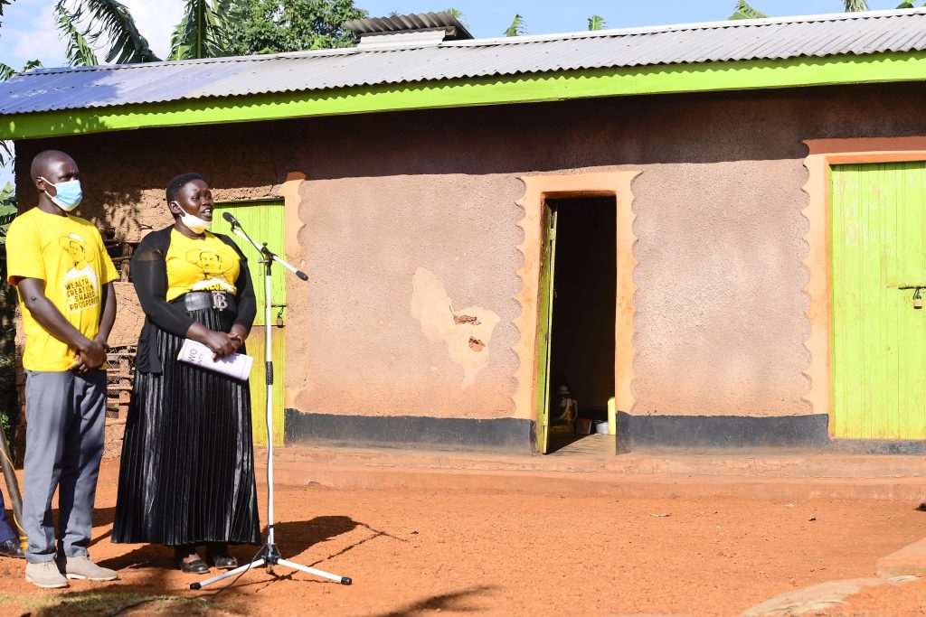 PDM Tour - Mrs Yapsiwa Doreen - A beneficiary of PDM and engaged in zero grazing, bananas, Coffee planting - Situated in Kakpukole village, Kobil parish, Kawowo S_C, Tingey county, Kapchorwa district. 