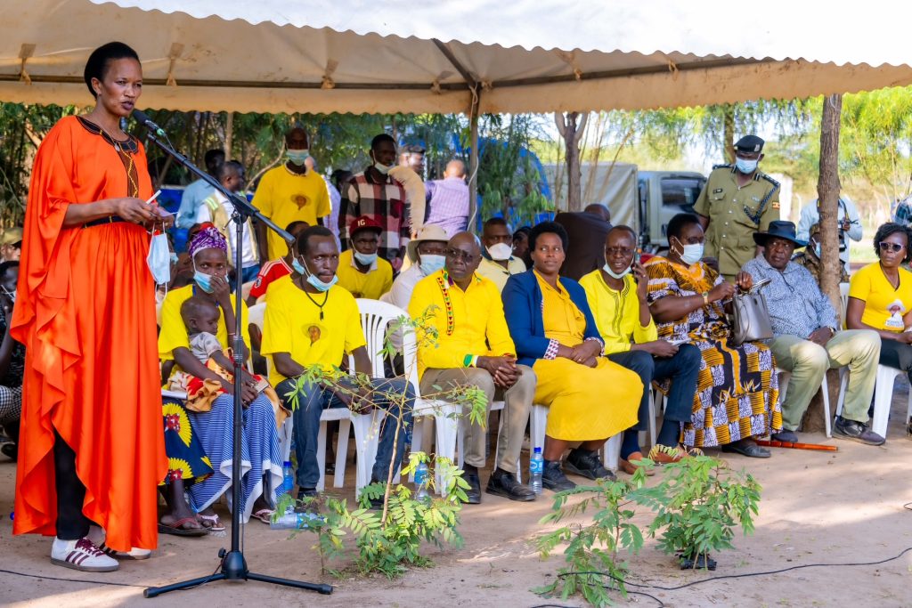 President Museveni Visits Lokong Emmanuel Losike a piggery farmer in Kakomokwee Village Loregae Nakapiripirit District