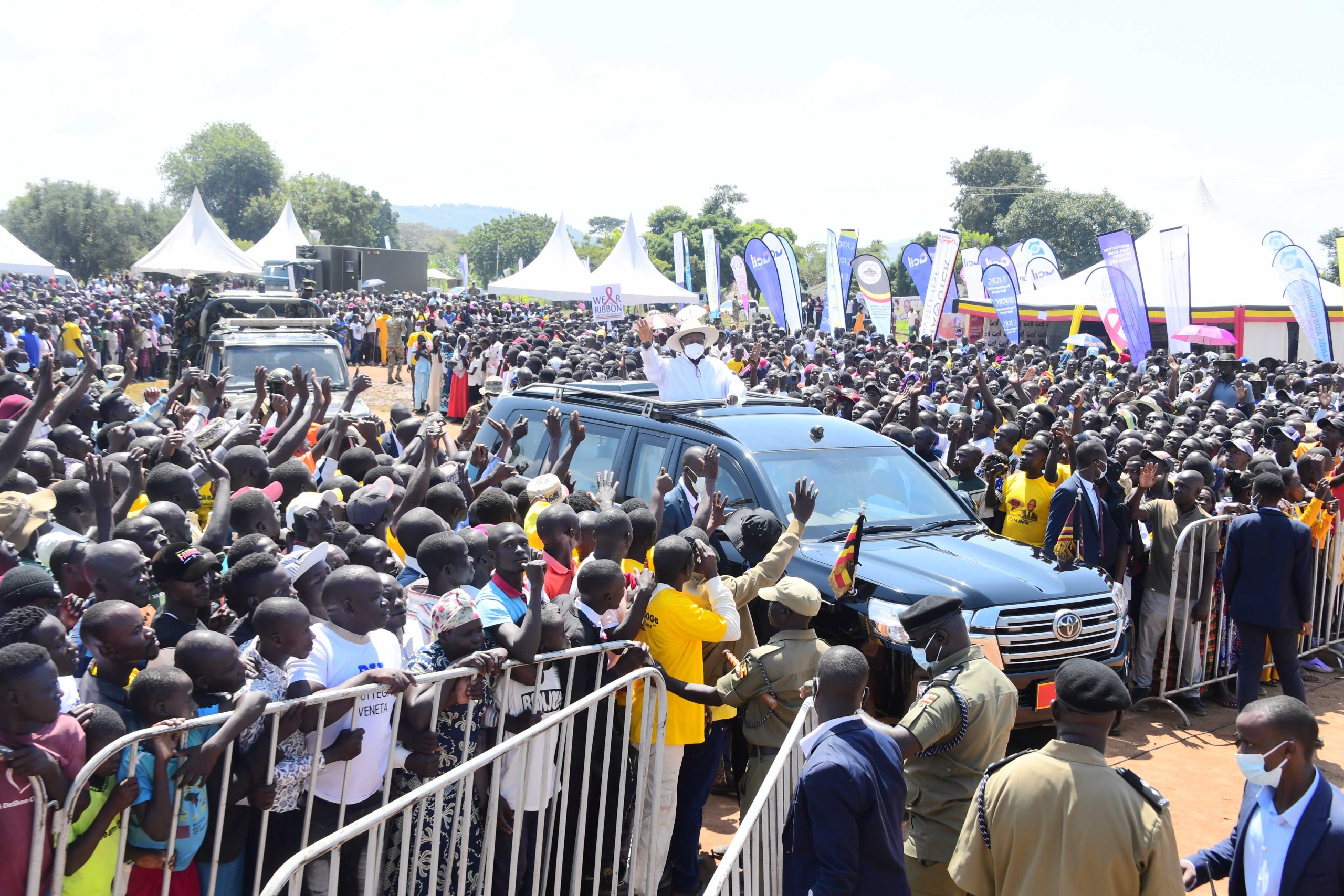 President Museveni On World AIDS Day commemoration held at Bukungu Primary School, Bukungu Town Council, Buyende District