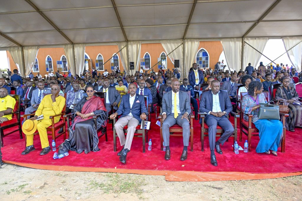 President Museveni at Thanksgiving service for Hon Lt Col RTD Dr and Mrs Bright Rwamirama