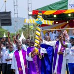 President Museveni closing the National Catholic Youth Conference at Our Lady of Lourdes Bujumbura Cathedral Hoima City