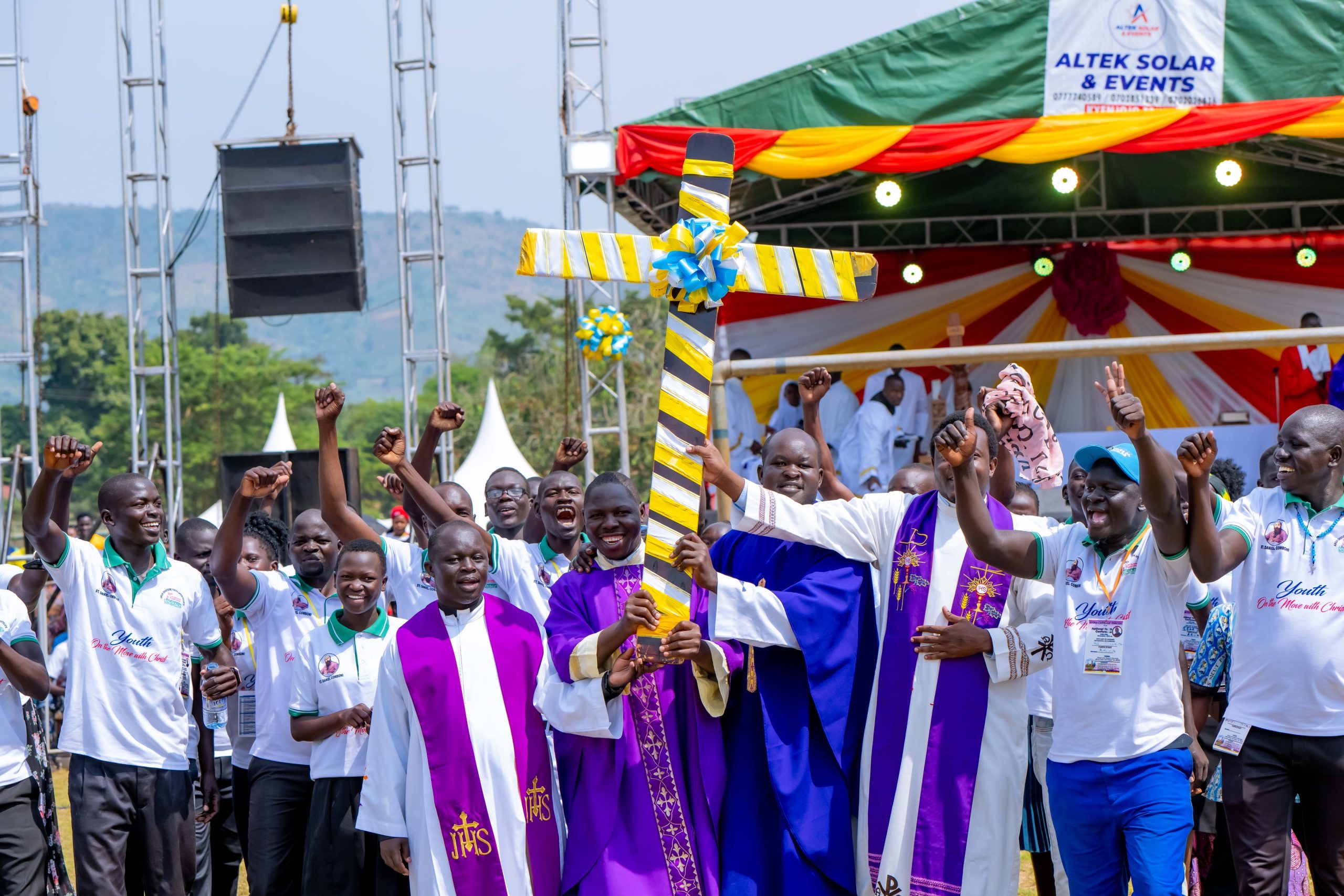 President Museveni closing the National Catholic Youth Conference at Our Lady of Lourdes Bujumbura Cathedral Hoima City