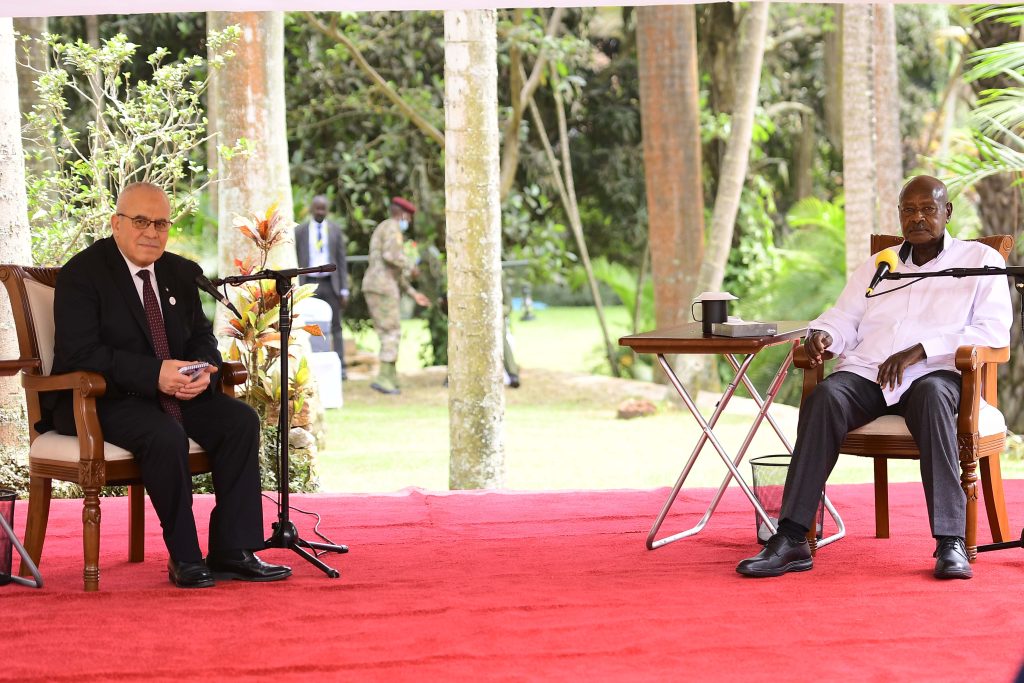 CAADP Kampala Summit 2025 - Munyonyo - Side Meetings - President Museveni meets Algerian Delegation led by Agriculture Minister Youcef Cherfa