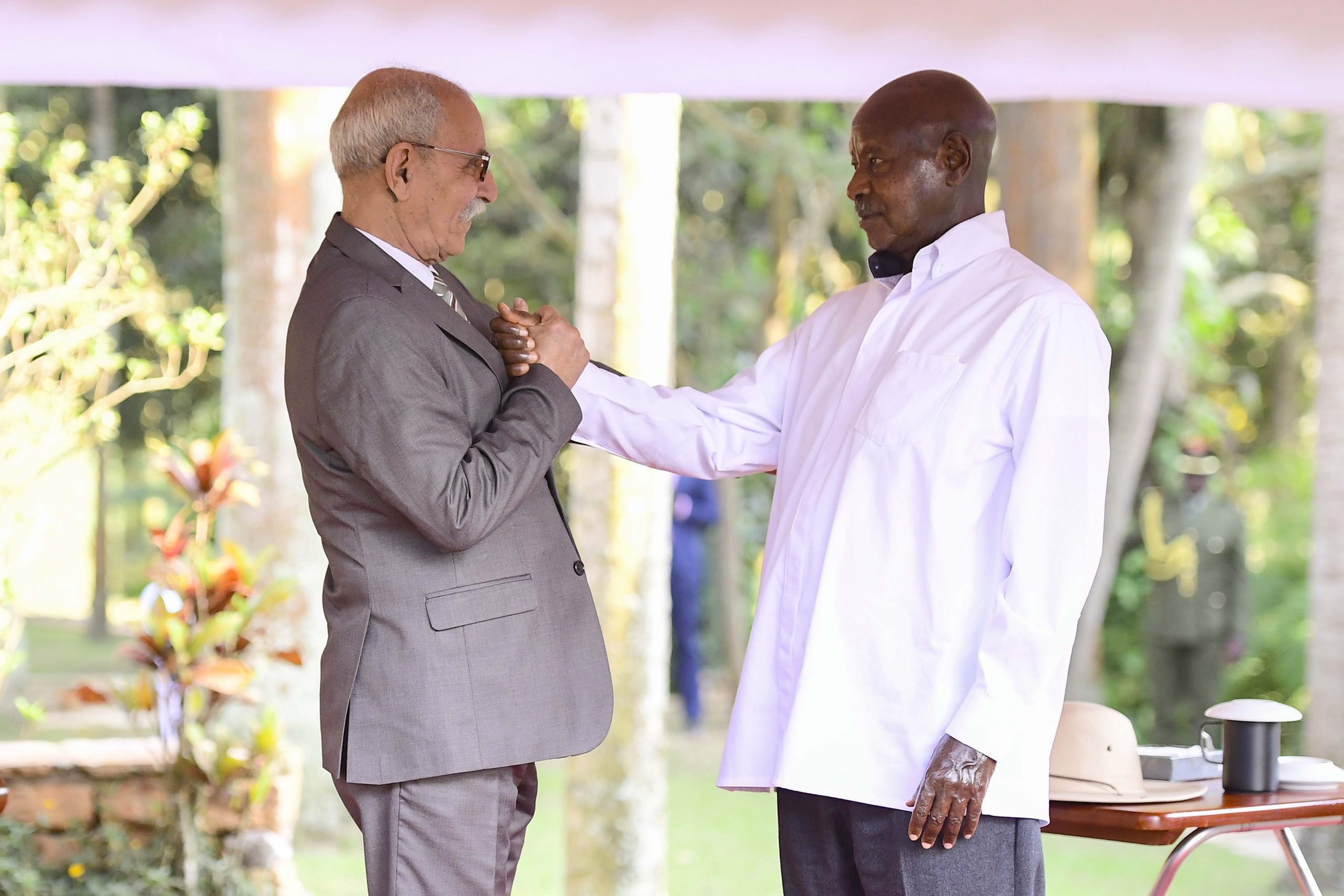 CAADP Kampala Summit 2025 - Munyonyo - Side Meetings - President Museveni meets Sahrawi President HE Brahim Ghali