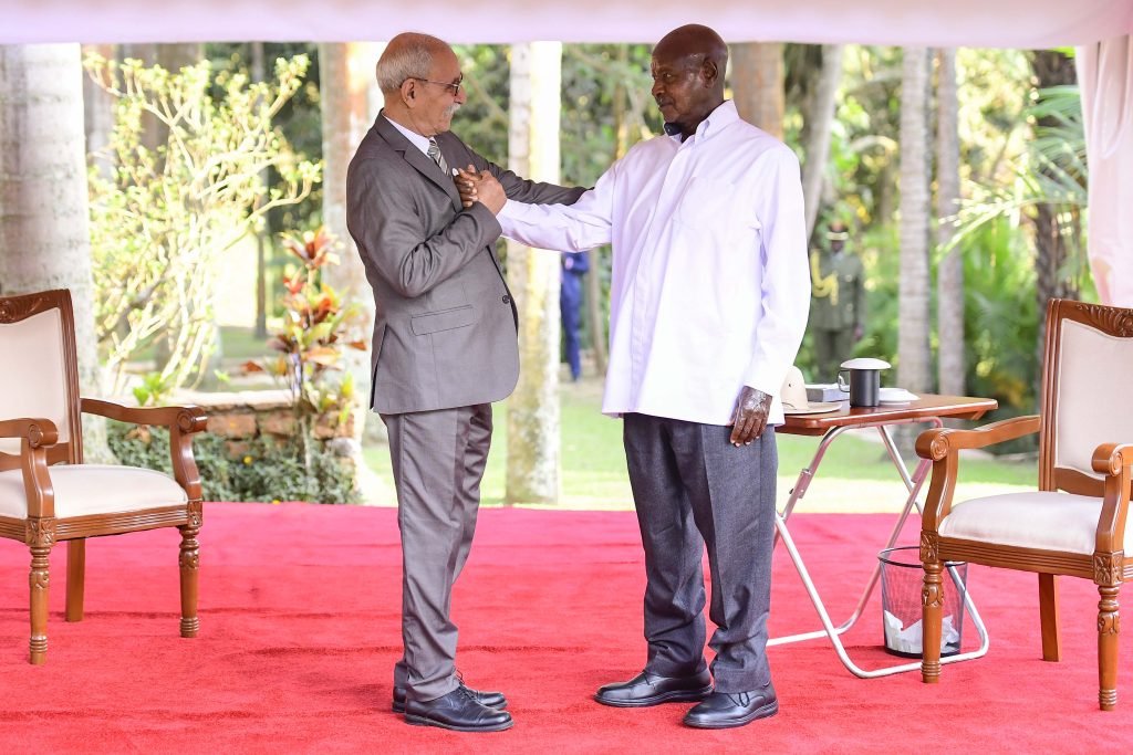 CAADP Kampala Summit 2025 - Munyonyo - Side Meetings - President Museveni meets Sahrawi President HE Brahim Ghali 