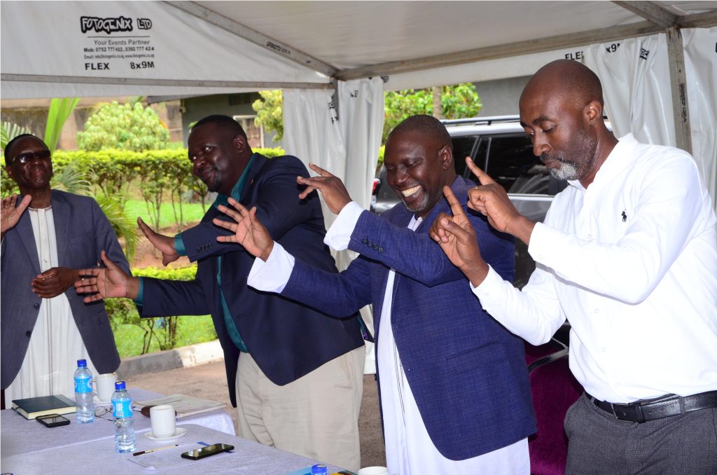 Some of the officials from Buganda Kingdoms Ebikabyaffe Foundation