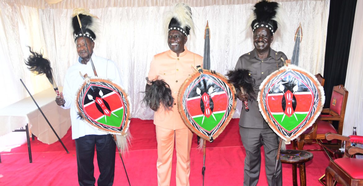 President Museveni Crowned Luo Elder Alongside Kenya's William Ruto