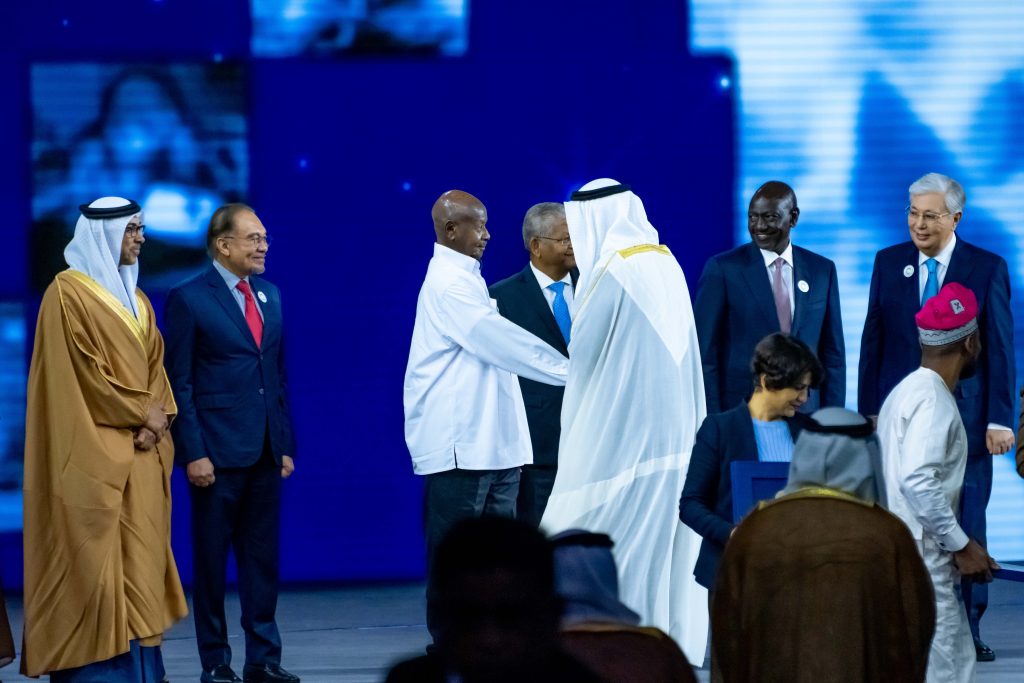 President Museveni attending the opening ceremony of Abu Dhabi Sustainability Week 2025