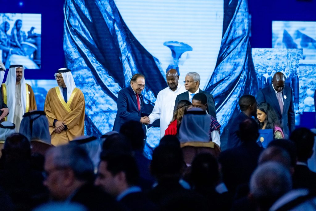 President Museveni attending the opening ceremony of Abu Dhabi Sustainability Week 2025