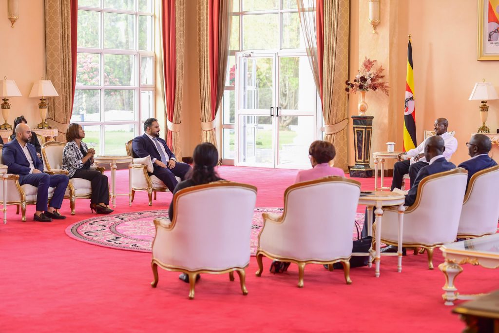 President Museveni meets a group from Emirates Airlines on Tourism trip to Uganda