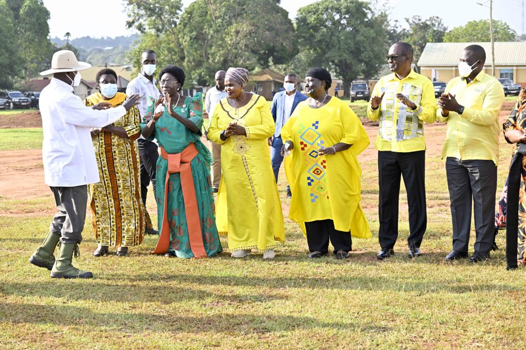 President Yoweri Kaguta Museveni being welcomed to meet Busoga Sub-region leaders during the PDM Presidential Zonal Tour for Busoga Sub-region at Muyege district play ground in Igamba cell, Ikurwe ward, Mayuge town council on the 23rd January 2024. Photos by PPU/Tony Rujuta.