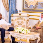 President Museveni visiting His Highness Dr Sultan bin Mohamed Al Qasimi the Supreme Council Member of the UAE and Ruler of Sharjah