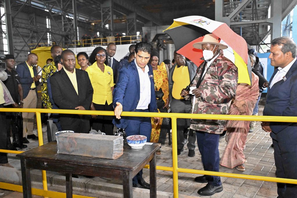 President Museveni Commissioning The Abyssinia Steel Factory In Jinja