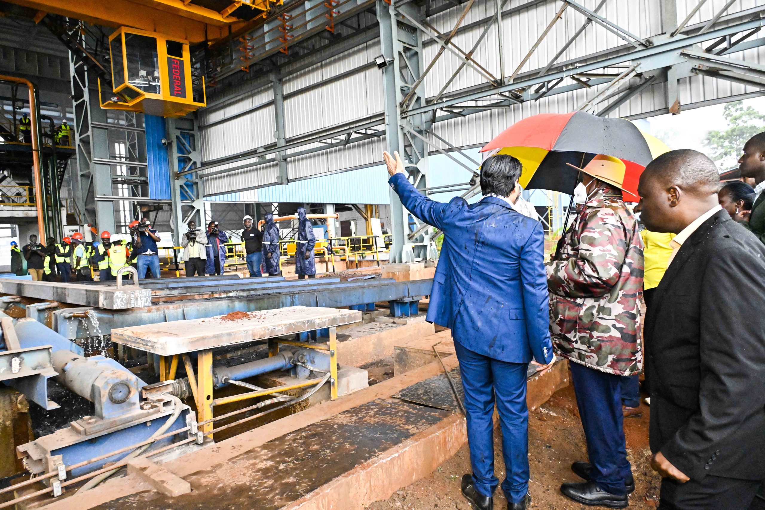 President Museveni Commissioning The Abyssinia Steel Factory In Jinja