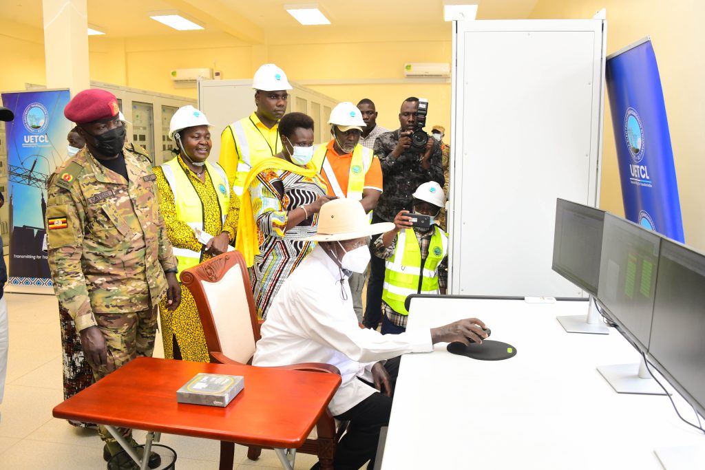 President Museveni commissioning the Mirama-Kabale high voltage power-line and its substation at Hamuko village in Rubanda district - 12-Feb-2025