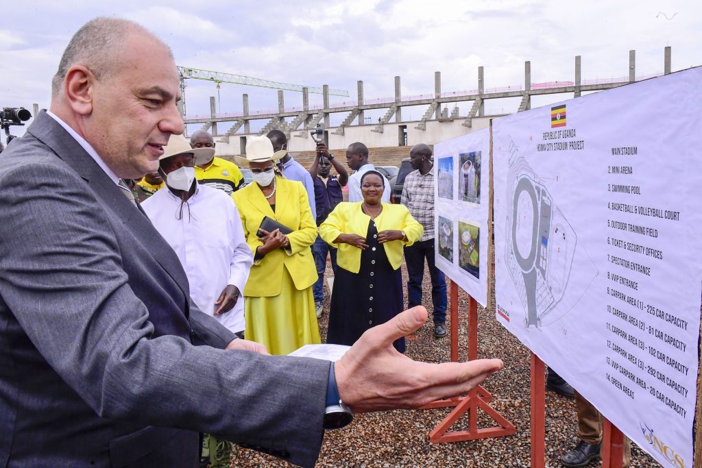 President Museveni and Maama Janet visit Hoima City Stadium - under construction- Hoima City - 19th March 2025 