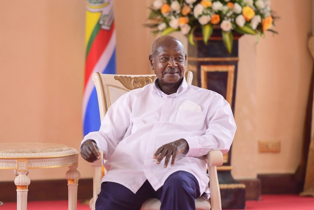 President Museveni meeting former Nigerian President HE Olusegun Obasanjo at State house - Entebbe