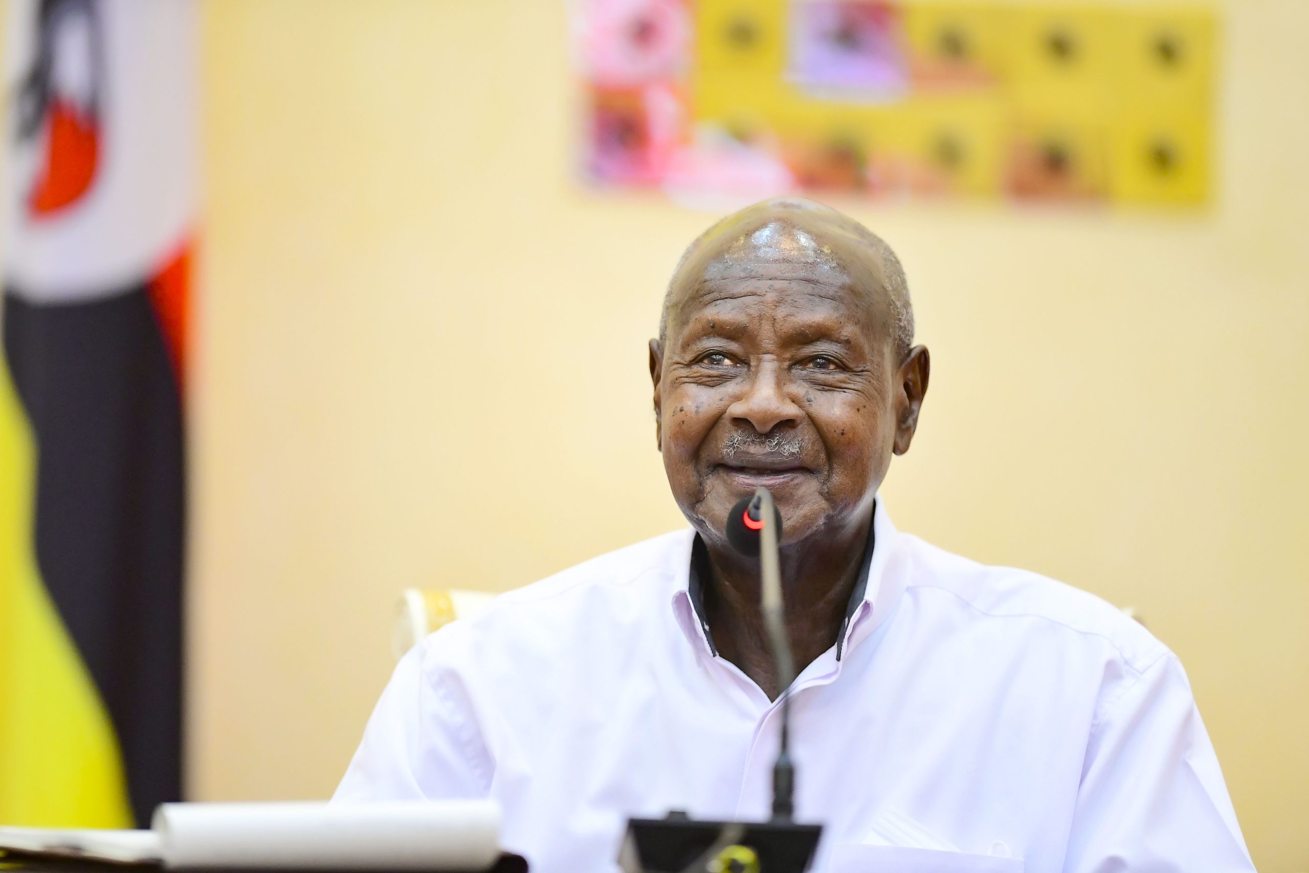 President Museveni presenting during the Joint EAC-SADC Heads of State Summit - SHE - 24th Mar 2025