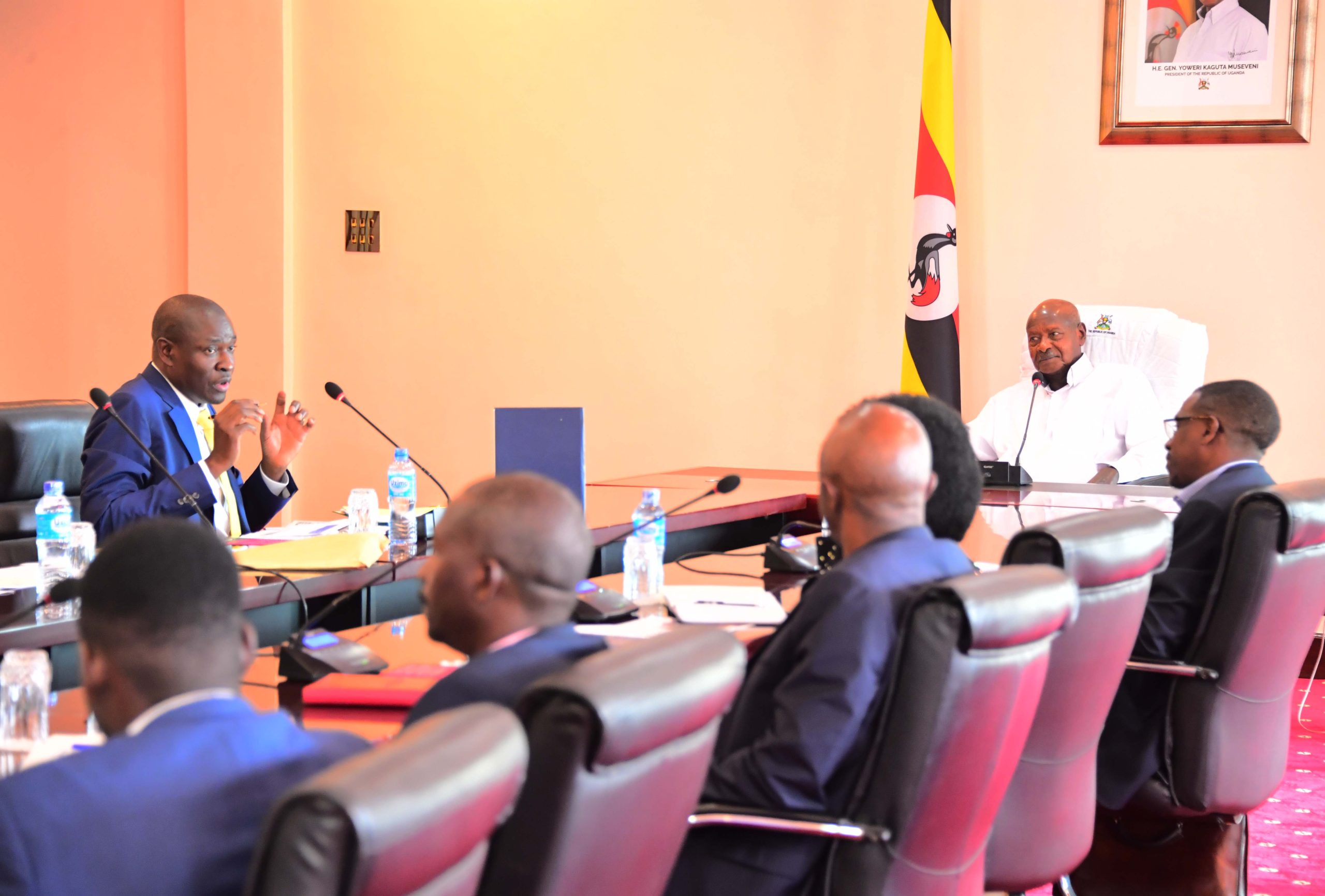 President Museveni Meets Dr Magoola MD of Dei BioPharma Ltd at State House Entebbe -13-Apr-2025