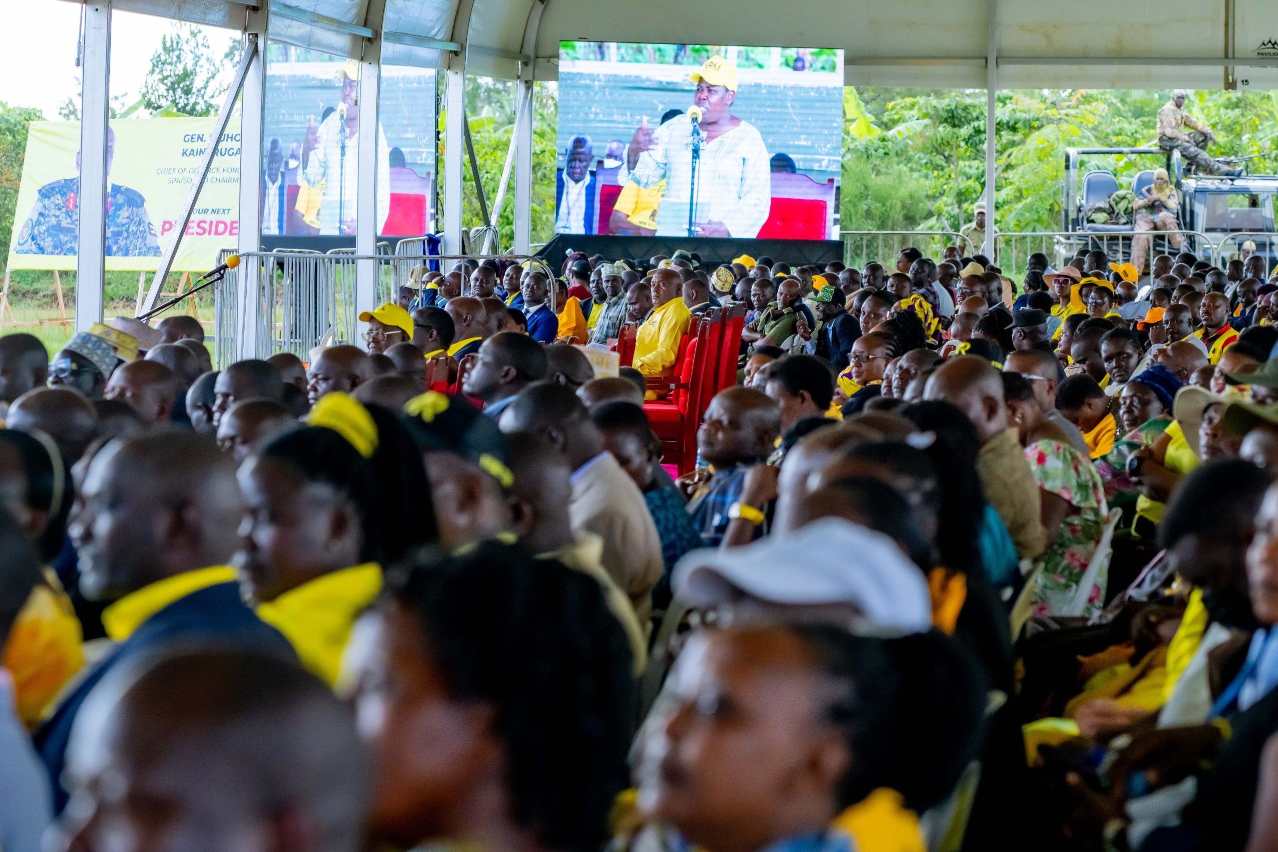 President Museveni Meets Leaders at Mwanzi Parish Mirembe Maria Catholic Parish in Kasanda District 16-Apr-2025