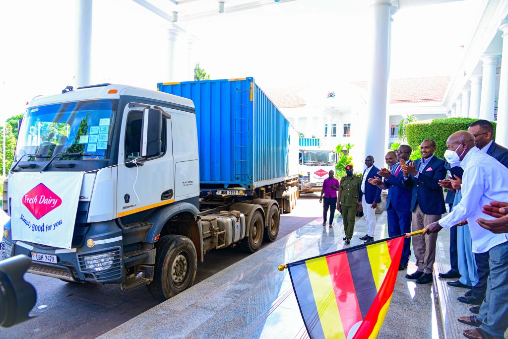 President Museveni Flags Off Brookside Africa Milk Products Export To Algeria – State House Entebbe – 29-May-2025 - State House Uganda President Museveni Flags Off Brookside Africa Milk Products Export To Algeria – State House Entebbe – 29-May-2025