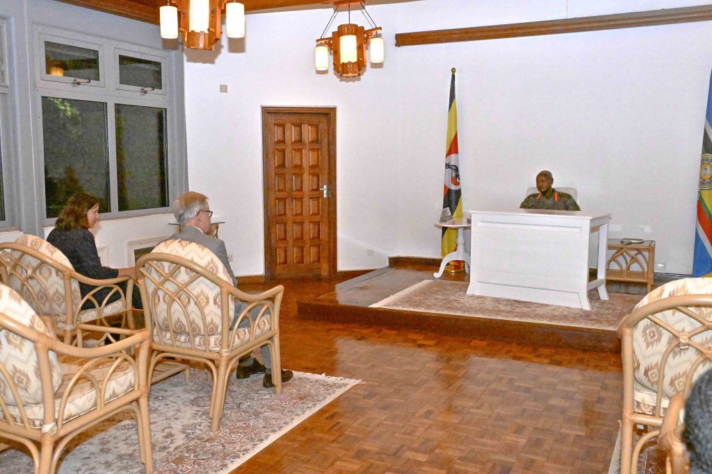 President Museveni Meets German Ambassador HE Matthias Schauer State Lodge Nakasero 13-Jun-2025